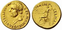 Auction 51 Part I The Roman Empire Vitellius, 2nd January – 20th December 69 (recognized Emperor in Rome on 19th April) Aureus, Tarraco January-April 69, AV 7.31 g. A VITELLIVS – IMP GERMANICVS Laurea