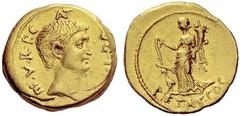 Part I The Roman Republic M. Antonius. Aureus, mint moving with M. Antony 41, AV 8.11 g. ANT AVG·IMP – III.V.R·P.C Head of M. Antony r. Rev. Fortuna standing l., holding rudder in r. hand and cornucop