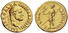 Part I The Roman Empire Galba, 68 – 69 Aureus July 68-January 69, AV 7.29 g. IMP SER GALBA CAESAR AVG P M Laureate head r. Rev. R – OMA RENASCES Roma, helmeted and in military attire, standing l., hol