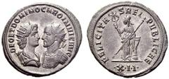 Part I The Roman Empire Carus, 282 – 283 Double antoninianus, Siscia November 282, billon 4.17 g. DEO ET DOMINO CARO INVIC AVG Confronted busts of Sol on l., radiate and draped, and Carus on r., radia