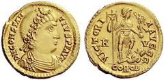 Part I The Roman Empire Constantius III, 8th February – 2nd September 421 Solidus, Ravenna 421, AV 4.46 g. D N CONSTAN – TIVS P F AVG Rosette-diademed, draped and cuirassed bust r. Rev. VICTORI – A AV