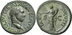 The Roman Empire Vitellius, April –December 69 Sestertius late April-December 69, Æ 28.01 g. A VITELLIVS GERM IMP AVG P M TR P Laureate head r. Rev. PAX AVGVSTI / S – C Pax standing l., holding branch