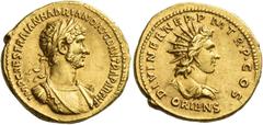 The Roman Empire Hadrian augustus, 117 – 138 Aureus 117, AV 7.35 g. IMP CAES TRAIAN HADRIANO AVG DIVI TRA PARTH F Laureate, draped and cuirassed bust r. Rev. DIVI NER NEP·P M TR·P·COS· Radiate bust of