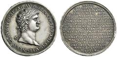 Interessante collezione di medaglie e placchette Nerone Medaglia di restituzione 1697 (opus: Christian Wermuth) , argento coniato 13,83 g. Ø 32 mm. NERO CLAVDIVS CAESAR AVG GERM P M TR P IMP COS V PP 