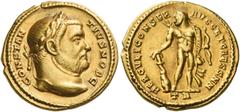 The Roman Empire. Constantius I Chlorus caesar, 293 – 305. Aureus, Treveri 305, AV 5.87 g. CONSTAN – TIVS NOB C Laureate head r. Rev. HERCVLI CONSER – AVGG ET CAESS NN Hercules standing facing, head l