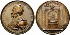 Interessante collezione di medaglie e placchette MEDAGLIE Alessandro VIII, Pietro Vito Ottoboni di Venezia, 1689-1691. Medaglia in Ae postuma 1700 per il monumento funebre di Alessandro VIII opus F. d
