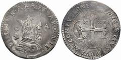 Monete Italiane Regionali dal Medioevo al XX Secolo CAGLIARI Filippo II di Spagna, 1556-1598. Da 10 Reali. Ar gr. 28,80 PHILIP R ARA ET SARDINIE Busto coronato a d. tra CX A. Rv. INIMICOS EIVS INDVAM 