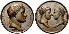 MEDAGLIE NAPOLEONICHE PERIODO NAPOLEONICO, dal 1796 al 1815. Medaglia 1805 opus Droz e Andrieu. Æ gr. 36,24 mm 41. NAPOLEON EMP ET ROI Testa laureata a d., nel troncato ANDRIEU F, sotto II DECEMBRE/ M