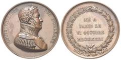Medaglie straniere FRANCIA Luigi Filippo I, 1830-1848. Medaglia 1813 opus Dieudonne. Æ gr. 146,94 mm 67,8 Dr. LOUIS PHILIPPE - DUC D'ORLEANS. Busto in uniforme a d. Rv. NÉ A / PARIS LE / VI OCTOBRE / 