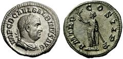 RÖMISCHE MÜNZEN KAISERREICH BALBINUS (238) Denar, Januar/Februar - Juni 238, Rom. IMP CAES D CAEL BALBINVS AVG. Drapierte Portraitbüste des Kaisers mit Lorbeerkranz nach rechts. Rs: P M TR P - COS II 