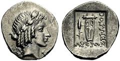 GRIECHISCHE MÜNZEN LYKIEN DYNASTEN VON LYKIEN LYKISCHER BUND Kragos. Hemidrachme, circa 30 v. Chr. Kopf des Apollon mit Lorbeerkranz nach rechts, Frisur in Korkenzieherlocken. Rs: LYKIWN - KPAGOC. Kit