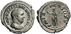 RÖMISCHE MÜNZEN KAISERREICH BALBINUS (238) Denar, 238, Rom. IMP C D CAEL BALBINVS AVG. Drapierte Panzerbüste mit Lorbeerkranz nach rechts. Perlkreis. Rs: P M TR - P COS II P P. Balbinus in Toga nach l