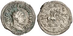 RÖMISCHE MÜNZEN PHILIPPUS I ARABS, 244-249. Antoninian, Rom, 248. IMP PHILIPPVS AVG. Drap. Panzerbüste mit Stkr. rechts. Rv/ VIRTVS AVGG / E. Philippus I. und Philippus II. nebeneinander n. rechts rei