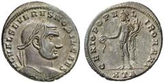 RÖMISCHE KAISERZEIT SEVERUS II, Caesar 305-306, Augustus 306-307 Nummus, Heraclea, 305-306. FL VAL SEVERVS NOBIL CAES. Kopf mit Lorbeerkranz rechts. Rv/ GENIO POPV–L–I ROMANI / HTA. Genius mit Patera 