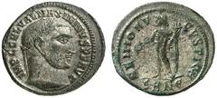 RÖMISCHE KAISERZEIT MAXIMINUS DAZA, Caesar 305-309, Augustus 309-313 Nummus, Cyzicus, ca. Mitte 311. IMP C GAL VAL MAXIMINVS P F AVG. Kopf mit Lorbeerkranz rechts. Rv/ GENIO AV–GVSTI CMH / SMKЄ. Geniu