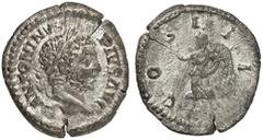 RÖMISCHE KAISERZEIT RÖMISCHE KAISERZEIT. CARACALLA, Caesar 196-198, Augustus 198-217. Quinar, Rom, 211. ANTONINVS – PIVS AVG. Kopf mit Lorbeerkranz rechts. Rv/ COS III. Victoria mit geschultertem Palm