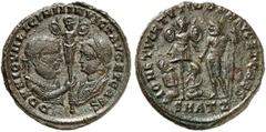 RÖMISCHE KAISERZEIT RÖMISCHE KAISERZEIT. Licinius I und Licinius II. Nummus, Antiochia, Nov. 317. DD NN IOVII LICINII INVICT AVG ET CAES. Belorb., drapierte und gepanzerte Büsten der beiden Licinii ei