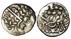 CELTIC BRITAIN, Early Uninscribed Issue (Durotriges?). Base Gold Stater (5.90 gm.). British series B, Chute type, 65-58 BC. Abstract head of Apollo / Celticized horse with crab beneath. vArd.1205. S.2