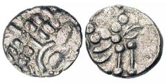 CELTIC BRITAIN, Southwestern Uninscribed Series, I Century BC. Billon Stater (3.51 gm). Degraded head of Apollo / Degraded standing horse. BMC.2717v. Toned VF. [Est. $200]