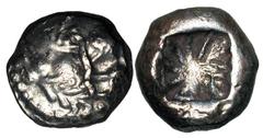 LYCIA. VI-V Century BC. AR Stater (9.18 gm). Lion head right / Incuse. SNGvAulk.681. Toned VF, usual die crack but at a much earlier stage (smaller) than usual. Rare. [Est. $1000]