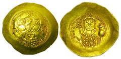 BYZANTINE EMPIRE. Michael VII, 1071-1078 AD. Gold Histamenon Nomisma (4.39 gm) of Constantinople. Facing bust of Christ / Facing bust of emperor. S.1868. XF, good gold. [Est. $1000]