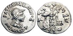 BAKTRIAN KINGDOM. Menander I Soter, 155-130 BC. AR Drachm (2.26 gm). Helmeted bust / Athena Alkidemos. SNG.ANS.880. aXF.