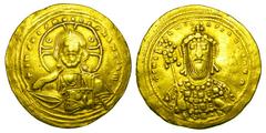BYZANTINE EMPIRE. Constantine VIII, 1025-1028 AD. Gold Histamenon Nomisma (4.31 gm) of Constantinople. Facing bust of Christ / Bust of emperor. S.1815. VF. Scarce.