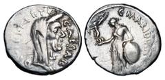 JULIUS CAESAR, died March 15, 44 BC. AR Denarius (3.72 gm) struck by Gaius Maridianus, Feb-Mar, 44BC. Veiled head right / Venus standing left. RSC.9. Cr.480/16. Toned VF, minor b/m. Rare. With this co