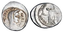 JULIUS CAESAR, died March 15, 44 BC. AR Denarius (3.91 gm), 44 BC as Perpetual Dictator. Laureate and veiled head of Caesar / Venus standing holding Victory and sceptre. RSC.39 Cr.480/13. Struck by P.