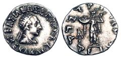 BAKTRIAN KINGDOM. Menander I Soter, 155-130 BC. AR Drachm (2.41 gm). Diademed bust / Athena standing with thunderbolt and shield. SNG.ANS.771. Toned VF+. ex Sellwood collection.