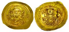 BYZANTINE EMPIRE. Michael VII, 1071-1078 AD. Gold Histamenon Nomisma (4.38 gm) of Constantinople. Bust of Christ / Bust of emperor. S.1868. XF.