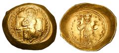 BYZANTINE EMPIRE. Constantine X, 1059-1067 AD. Gold Histamenon Nomisma (4.42 gm) of Constantinople. Christ enthroned / Emperor standing. S.1847. Near Mint.