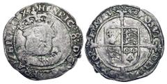 World Coins - Medieval (pre-1500) ENGLAND. Henry VIII, 1509-1547 AD. AR Groat (2.40 gm), Posthumous coinage, fifth bust, of London, mm. Grapple. Crowned bust facing / Shield of arms on long cross. S.2