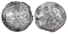 World Coins - Medieval (pre-1500) IRELAND. Philip and Mary, 1554-1558 AD. AR Groat (2.75 gm), 1557. Crown over confronted busts / Crowned harp. S.6501B. Toned Fair. ex PNC collection.