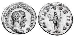 Roman Imperial Coins PUPIENUS, 238 AD. AR Denarius (2.80 gm), April-June, 238. Laureate draped bust / Felicitas standing with caduceus and sceptre. RIC.6(S). RSC.26. Toned XF.