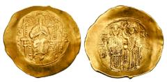 Byzantine Coins BYZANTINE EMPIRE. John II Comnenos, 1118-1143 AD. Gold Hyperpyron (4.25 gm) of Thessaloniki. Christ enthroned facing / John standing, crowned by the Virgin. S.1949. aXF, graffito x in 