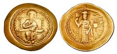 Byzantine BYZANTINE EMPIRE. Constantine X, 1059-1067 AD. Gold Histamenon Nomisma (4.26 gm) of Constantinople. Christ enthroned / Emperor standing. S.1847. aXF/VF.