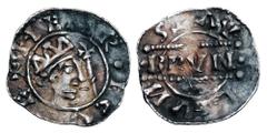 World Coins - Medieval (pre-1500) LOW COUNTRIES, Friesland. Bruno III, 1038-1057 AD. AR Penning (0.88 gm) of Leeuwarden. Crowned bust holding sceptre / Inscription. Dan.502. v.d.C.II,3-12v. Toned VF+.