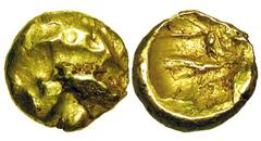 CELTIC BRITAIN. The Durotriges, ca. 50BC-50AD. Gold Quarter Stater (1.58 gm). Geometric type / Zig-zag pattern. Seaby. 368. XF. Scarce. [Est. $400]