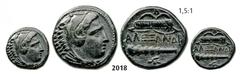 ANCIENT GREEK COINS Æ (Struck 336-323 BC) Uncertain mint, Bronze (6.55g) Obv. MACEDONIA – MACEDONIAN KINGDOM Æ (Struck 336-323 BC) Uncertain mint, Bronze (6.55g) Obv.: Head of Heracles right wearing l