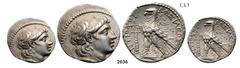 ANCIENT GREEK COINS Tetradrachm (Struck 136 AD) Tyre, Silver (14.23g) Obv. SELEUKID KINGS OF SYRIA Antiochos VII SEKgetes (Sidetes) 138-129 BC Tetradrachm (Struck 136 AD) Tyre, Silver (14.23g) Obv.: Β