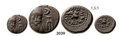 ANCIENT GREEK COINS Æ Drachm, Bronze (3.66g) Obv. MESOPOTAMIA Elymais Orodes II, Earlymid 2nd Century AD Æ Drachm, Bronze (3.66g) Obv.: Diademed bust facing, crescent and anchor in right field. Rev.: 