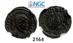 ROMAN EMPIRE Æ3 (Nummus) (Struck 337-338 AD) Sirmium, Billon (2.50g) Obv. Æ3 (Nummus) (Struck 337-338 AD) Sirmium, Billon (2.50g) Obv.: Laureate bust right. Rev.: Victory standing right, holding troph