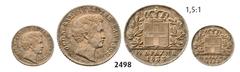 GREECE ¼ Drachma 1833, Munich, Silver (1.12g) ¼ Drachma 1833, Munich, Silver (1.12g) Obv.: Head right. Rev.: Crowned arms within olive branches. KM# 18 Rainbow toning! UNC (Tonad 0) 3.000,(€ 350,)