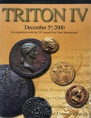 Auction Catalogues Triton IV. In Conjunction with the 30th Annual New York International Numismatic Convention. Greek Coins froma European Collection, Republican Roman & Byzantine from the Collection 