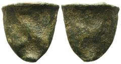 Greek Sicily, Akragas, c. 440-430 BC. Cast Æ Tetras or Trionkion (11.09g). Two eagle foreparts back-to-back. R/ Crab. Three pellets (mark of value) on base. Westermark, Coinage, 526; CNS I, 6; SNG ANS