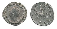 Mariniana (Valerianus I 253-269), Antoninianus, Rome, 253-4 A.C., ar, 4,5 g, 20,84 mm, D/ DIVAE MARINIANAE, veiled and draped bust right on crescent, R/ CONSECRATIO, peacock flying right, carrying Mar