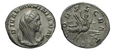 Mariniana (Valerianus I 253-269), Antoninianus, Rome, 253 AC, AR, gr. 3,7, mm 20, DIVAE MARINIANAE, veiled and draped bust right on crescent, CONSECRATIO, peacock flying right, carrying Mariniana, vei