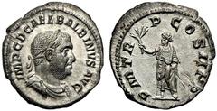 Balbinus (22nd April - 29th July 238), Denarius, Rome, April - June AD 238, AR, g 2,78, mm 19, IMP C D CAEL BALBINVS AVG, laureate and draped bust r., Rv. P M TR - P COS II P P, emperor togate standin
