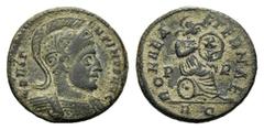 Monete romane imperiali / The Roman Empire Costantino I (306-337), Nummus, Roma (quarta officina), 318-319 d.C., AE, (g 3,12, mm 18, h 6). CONST - ANTINVS AVG, busto elmato e corazzato a d., Rv. ROMAE